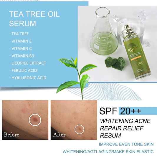 Sérum Visage Huile d'Arbre à Thé AILKE 100ml – Anti-Acné, Hydratant & Éclatant | Vit. E & B3