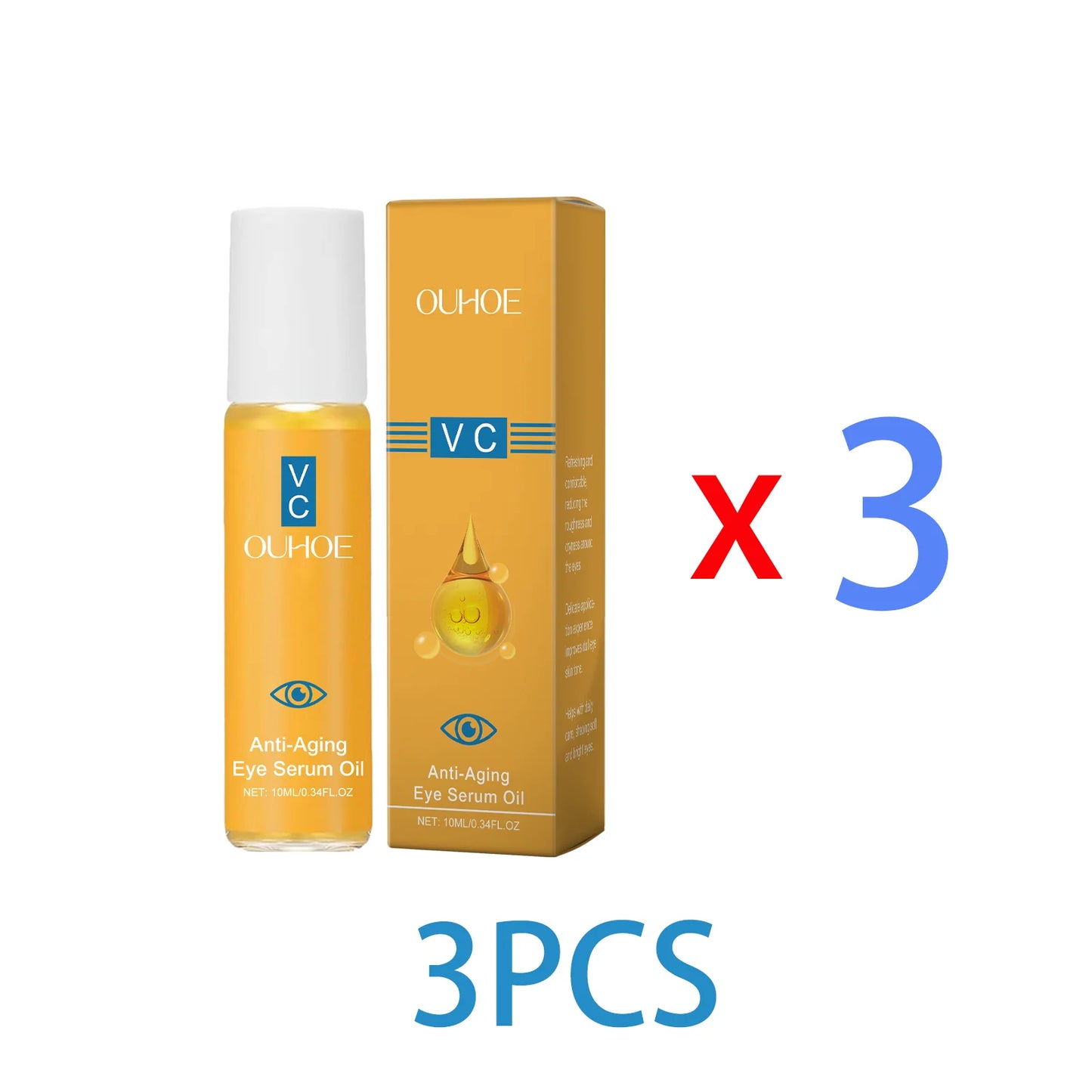 Sérum Botanique Contour des Yeux – Vitamines C & E, Anti-rides & Hydratant