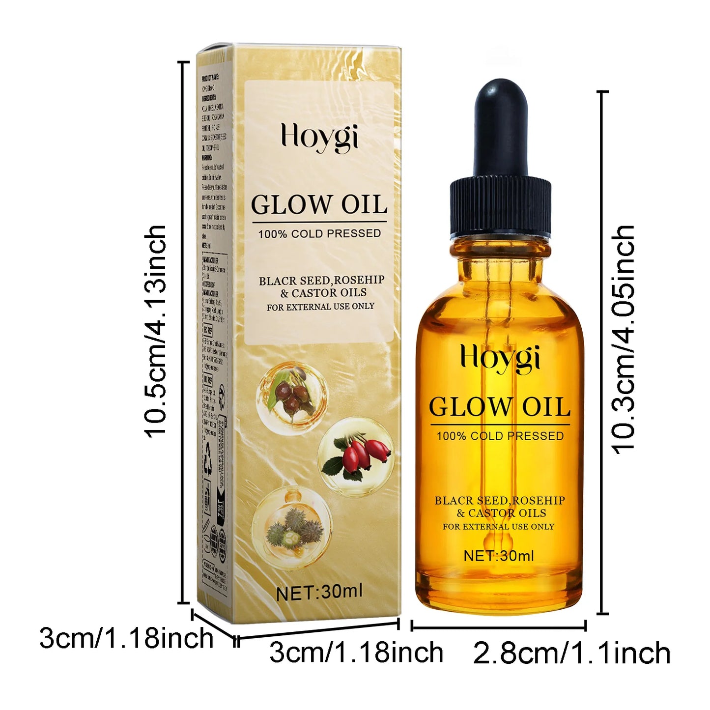 Huile Visage Anti-âge à l'Huile de Rosée 30ml – Hydratante, Éclatante & Réductrice de Rides