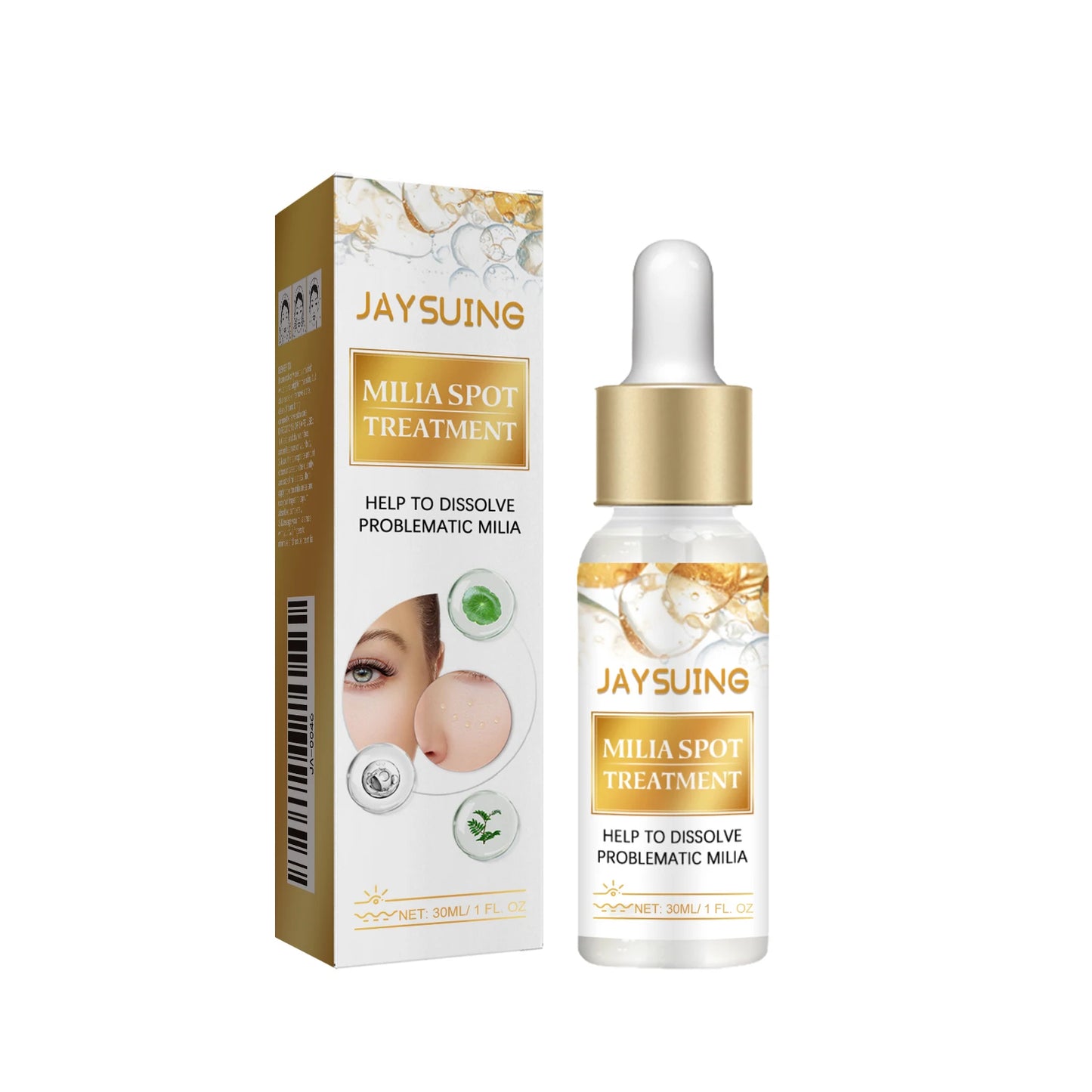 Sérum Contour des Yeux – Anti-Grains de Milium, Anti-Poches & Lissant Rides