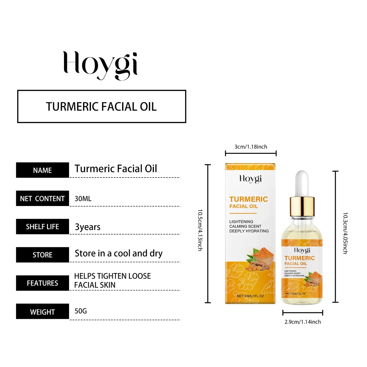 Huile Essence Visage au Curcuma – Nourrissante, Éclatante & Anti-Taches
