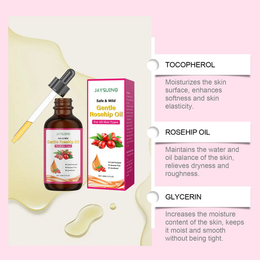 Huile Visage Graine de Rose – Anti-rides, Réparatrice & Nourrissante 60ml