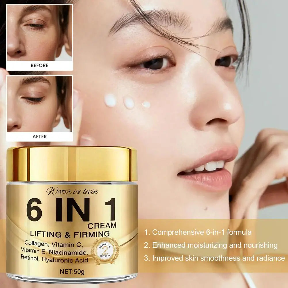 6-in-1 Collagen Facial Cream – Anti-Aging, Hydrating & Firming 50g