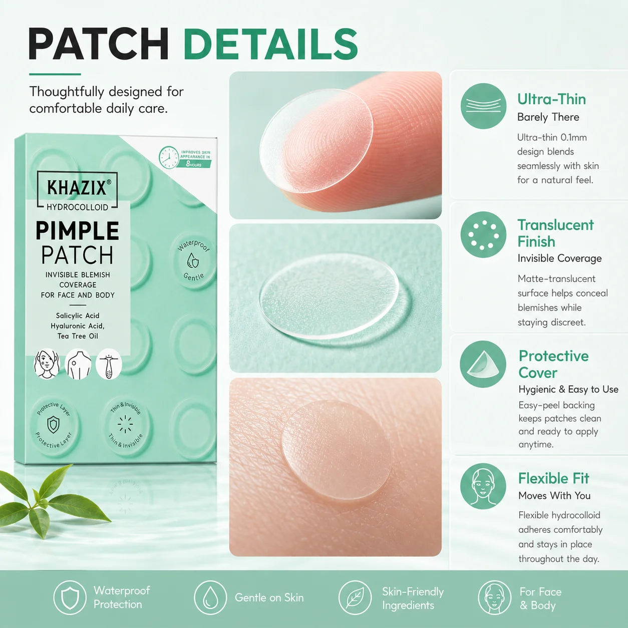 Patchs Anti-Acné Hydrocolloïdes x200 – Boutons & Imperfections