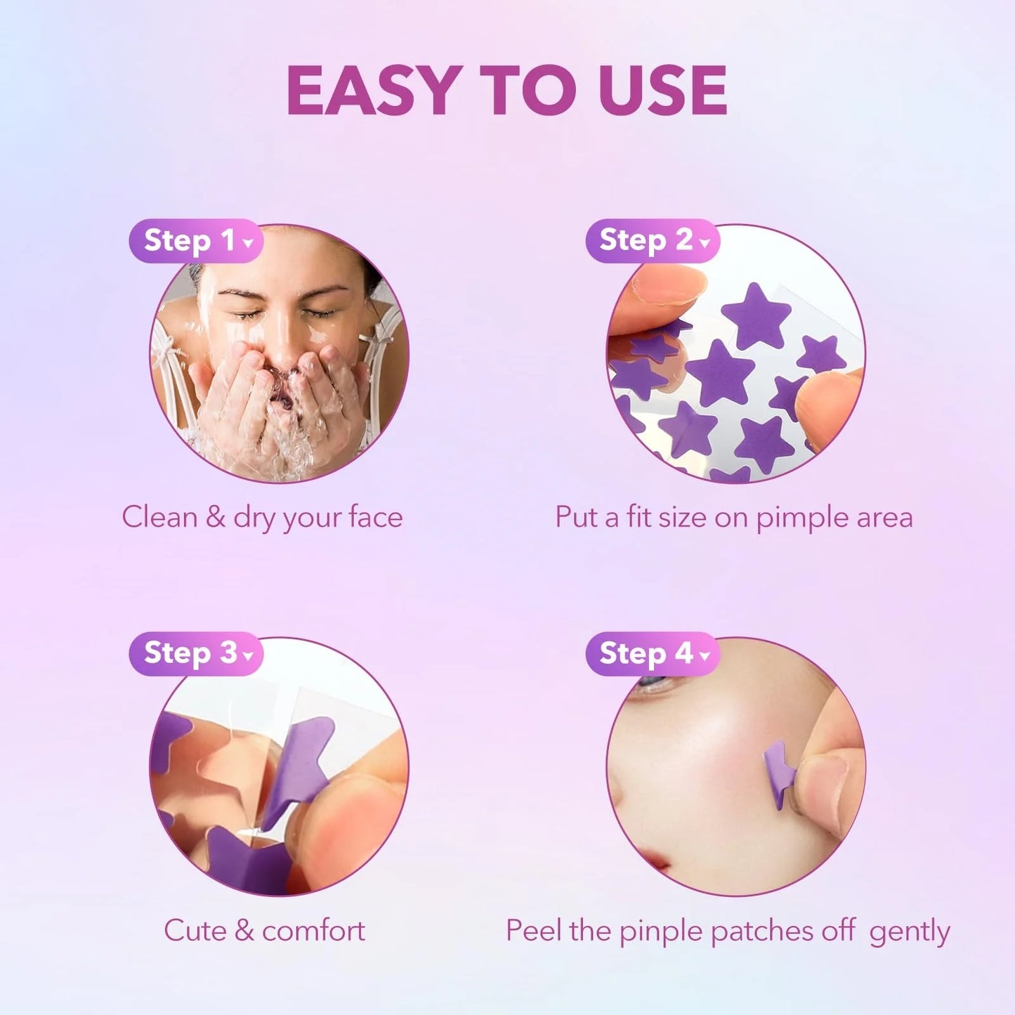 Patchs Anti-Acné Hydrocolloïdes – Boutons & Imperfections, Peau Sensible