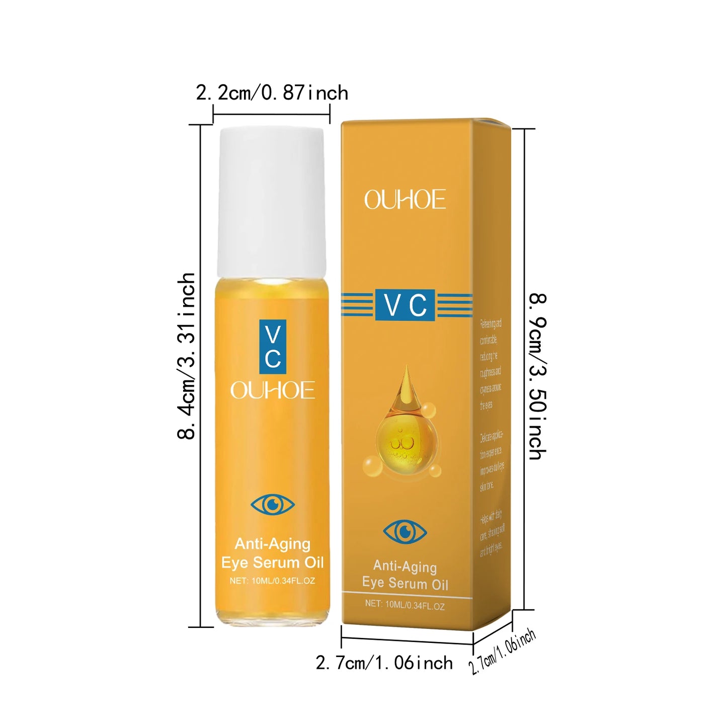 Sérum Huile Contour des Yeux Anti-âge – Raffermissant, Éclatant & Anti-Cernes 10ml