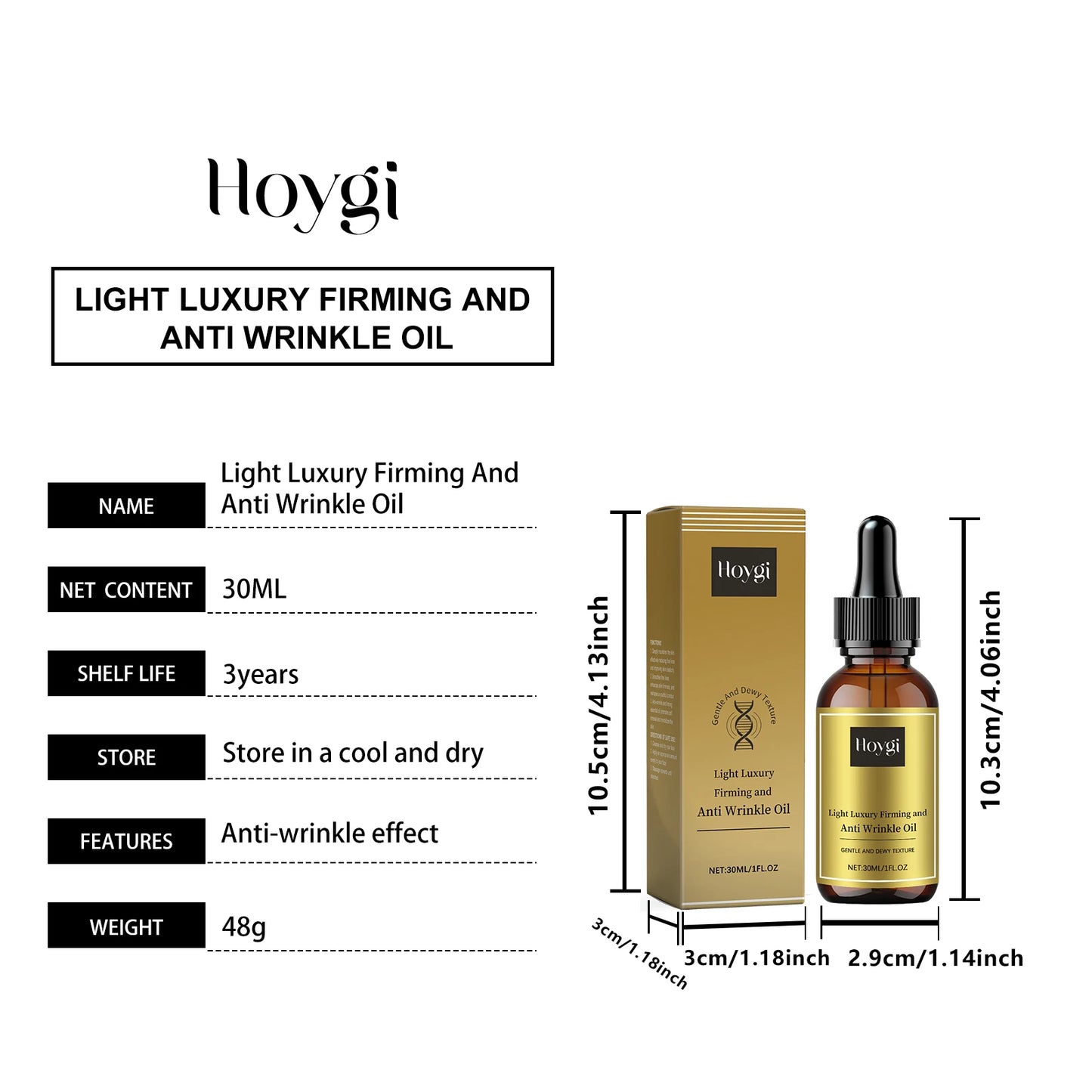 Huile Sérum Visage Raffermissante – Anti-rides, Liftante, Nourrissante & Éclatante