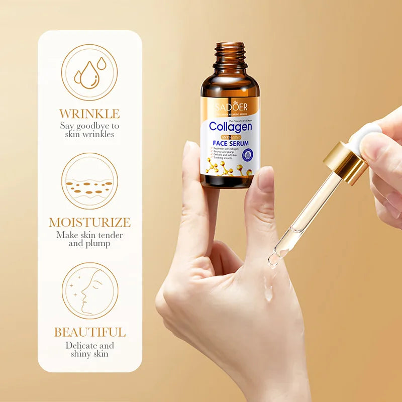 Sérum Visage au Collagène SADOER – Anti-Âge, Hydratant & Nourrissant